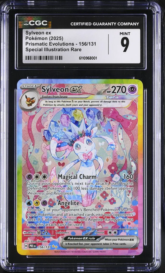 2025 #156 Prismatic Evolutions - PRE EN - English Sylveon ex Special Illustration Rare (Holo) CGC 9 Pokemon