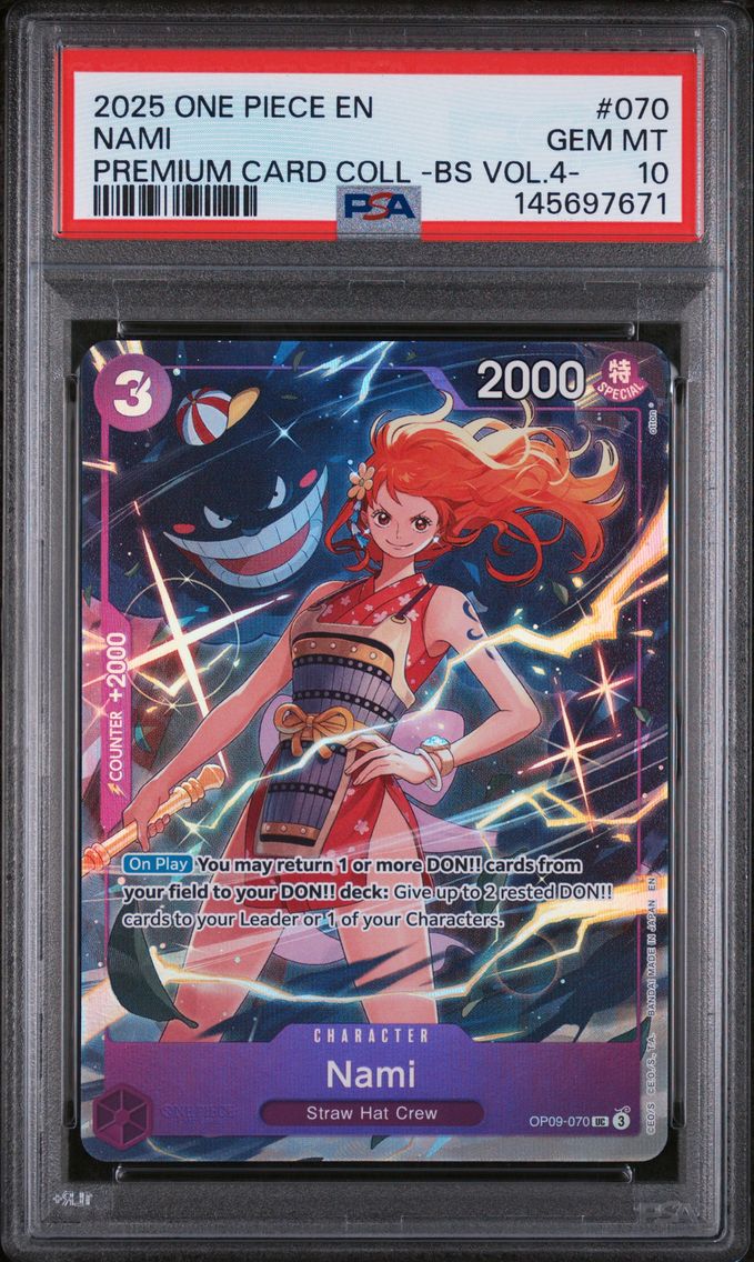 2025 #070 Nami PSA 10 One Piece Premium Card Collection -Best Selection Vol.4 -