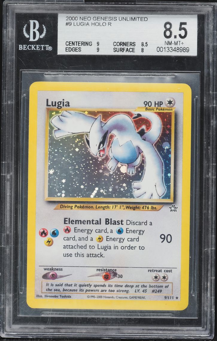 2000 #9 Lugia-Holo BGS 8.5 Neo Genesis Pokemon