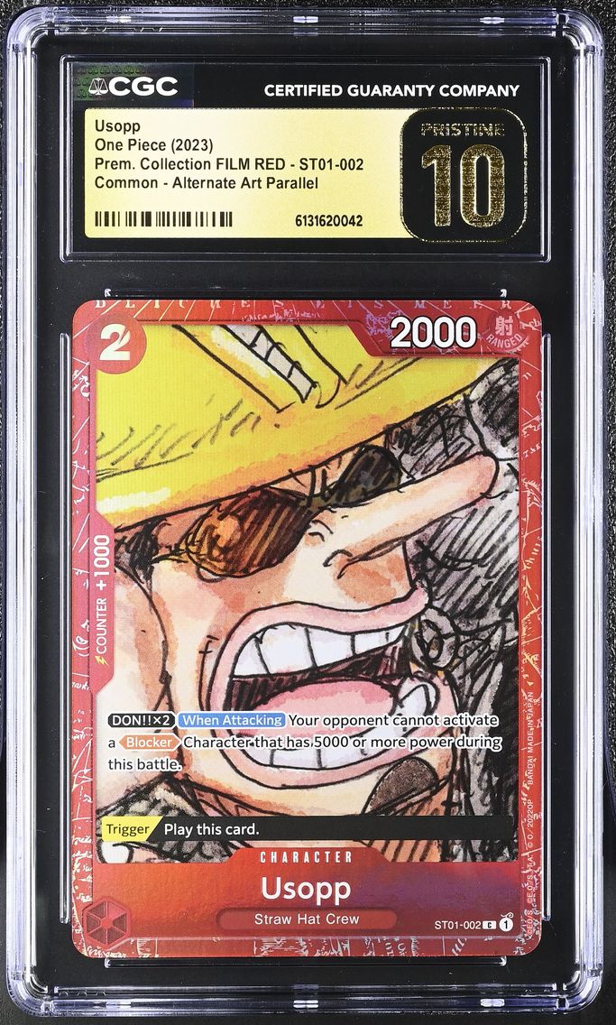2023 #ST01-002 Usopp CGC 10 Pristine Premium Collection FILM RED (Foil) - English