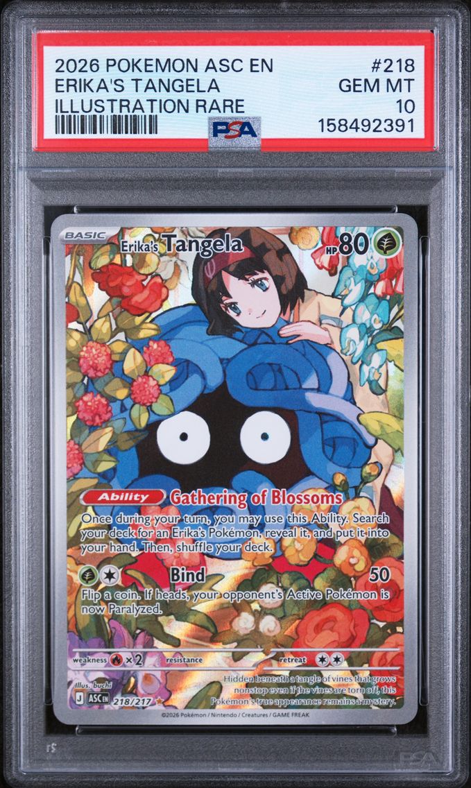 2026 #218 Erika's Tangela PSA 10 Asc EN-Ascended Heroes