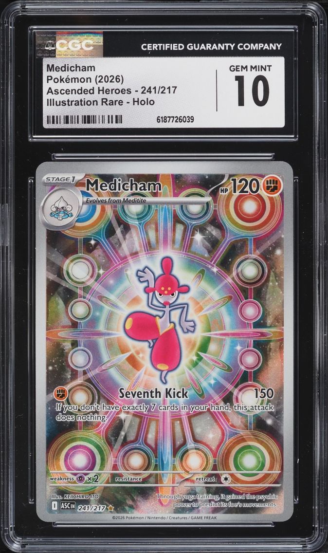 2026 #241 Medicham CGC 10 Pokemon Mega Evolution Ascended Heroes IR