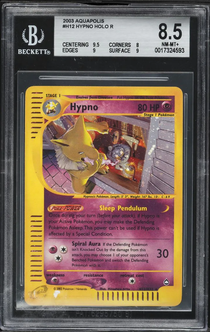 2003 #H12 Hypno-Holo BGS 8.5 Aqu