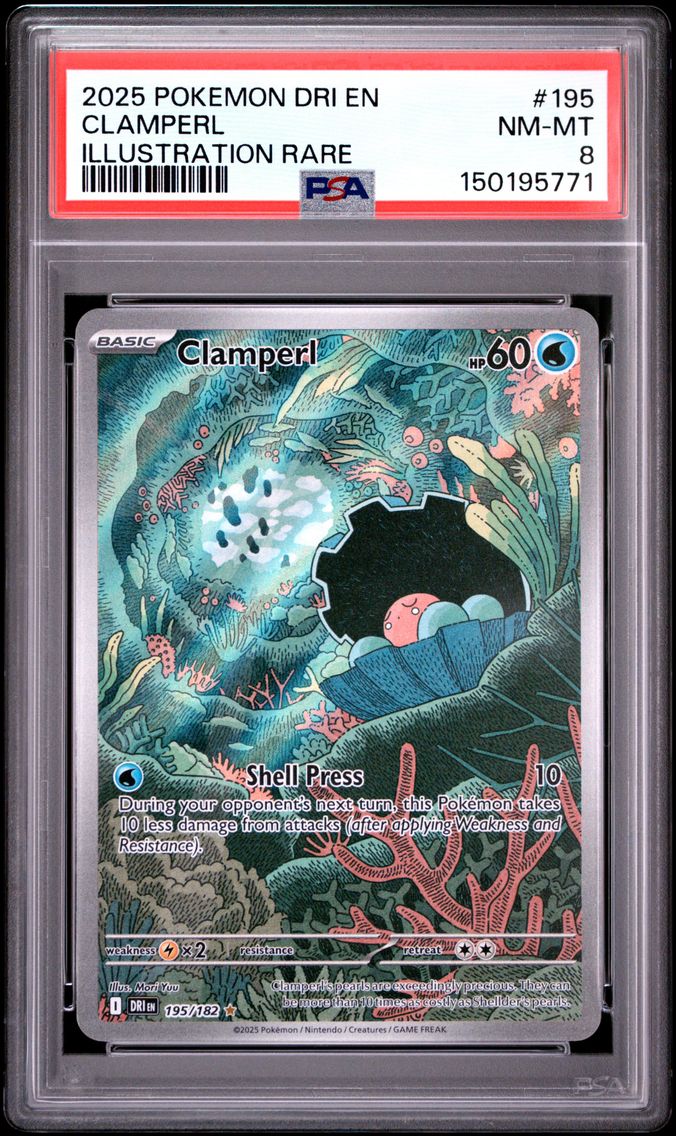 2025 #195 Clamperl PSA 8 Dri EN-Destined Rivals