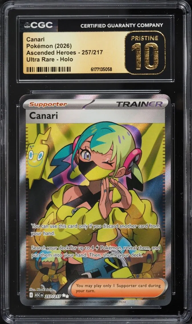 2026 Pokemon Mega Evolution Ascended Heroes Full Art Canari #257 CGC 10 PRISTINE