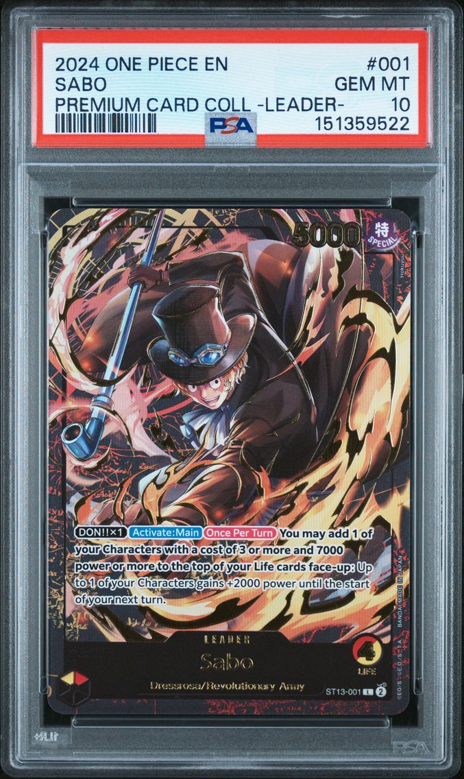 2024 #001 Sabo PSA 10 One Piece Premium Card Collection -Leader Collection-