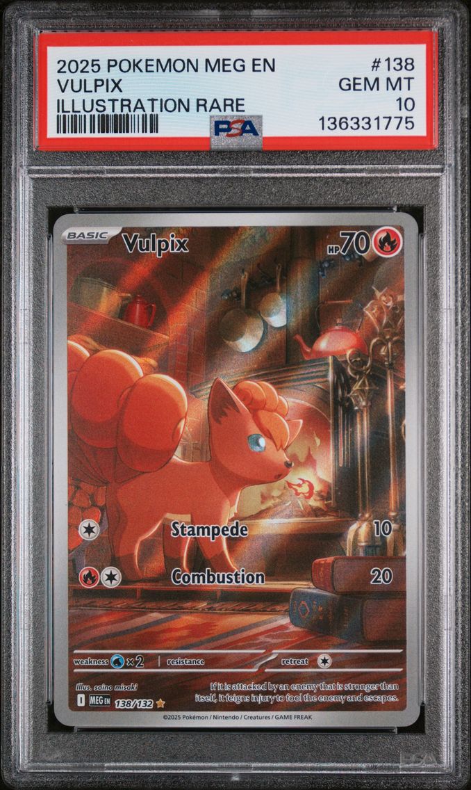 2025 #138 Vulpix PSA 10 Meg EN-Mega Evolution
