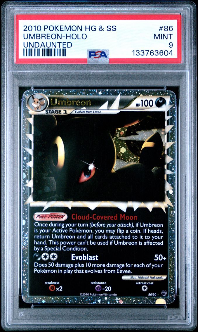 2010 #86 Umbreon-Holo PSA 9 Heartgold & Soulsilver Undaunted