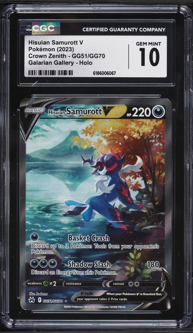2023 #GG51 Hisuian Samurott V CGC 10 Pokemon Sword & Shield Crown Zenith Full Art