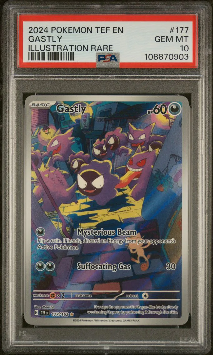 2024 #177 Gastly PSA 10 Tef EN-Temporal Forces Pokemon