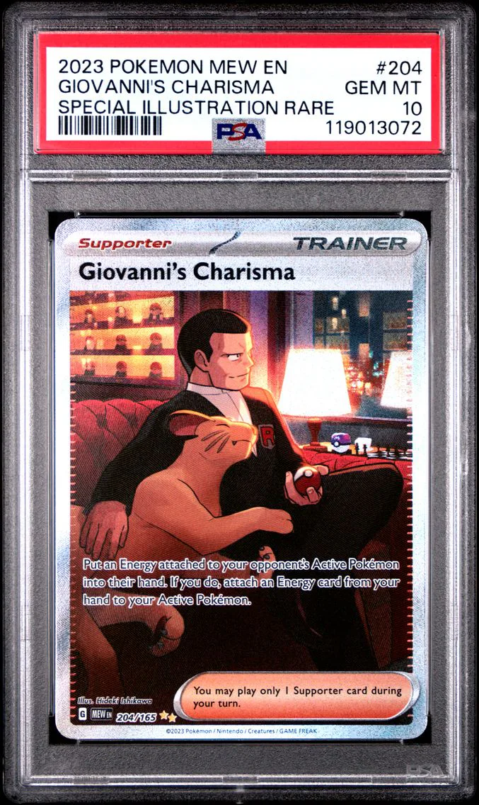 2023 #204 Giovanni's Charisma PSA 10 Mew EN-151 Pokemon