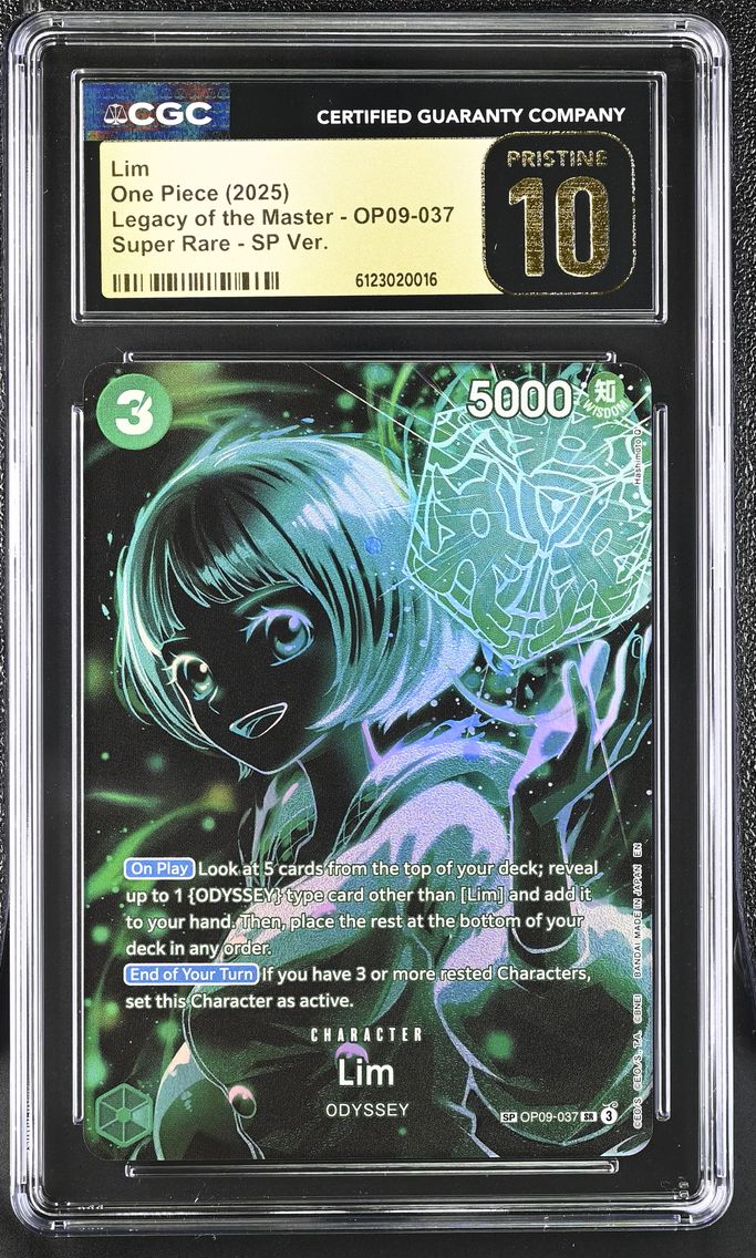 2025 #OP09-037 Lim SR SP Ver. (SP next to number) CGC 10 Pristine Legacy of the Master (OP12) - English