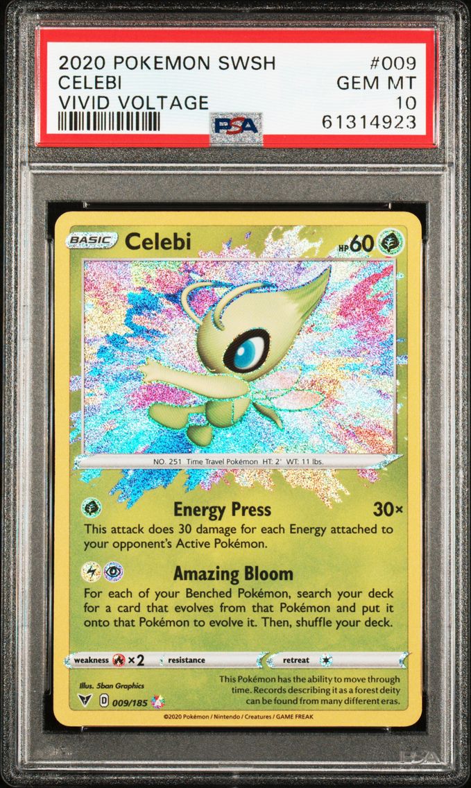 2020 #009 Celebi PSA 10 Sword & Shield Vivid Voltage