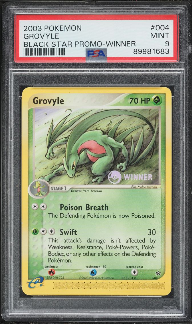 2003 #004 Grovyle PSA 9 Black Star Promo Pokemon