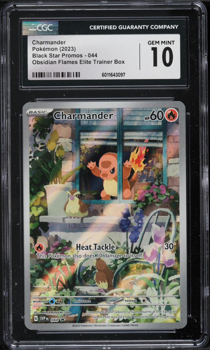 2023 #44 SV BLACK STAR PROMO OBSIDIAN FLAMES ETB CHARMANDER CGC 10 POKEMON
