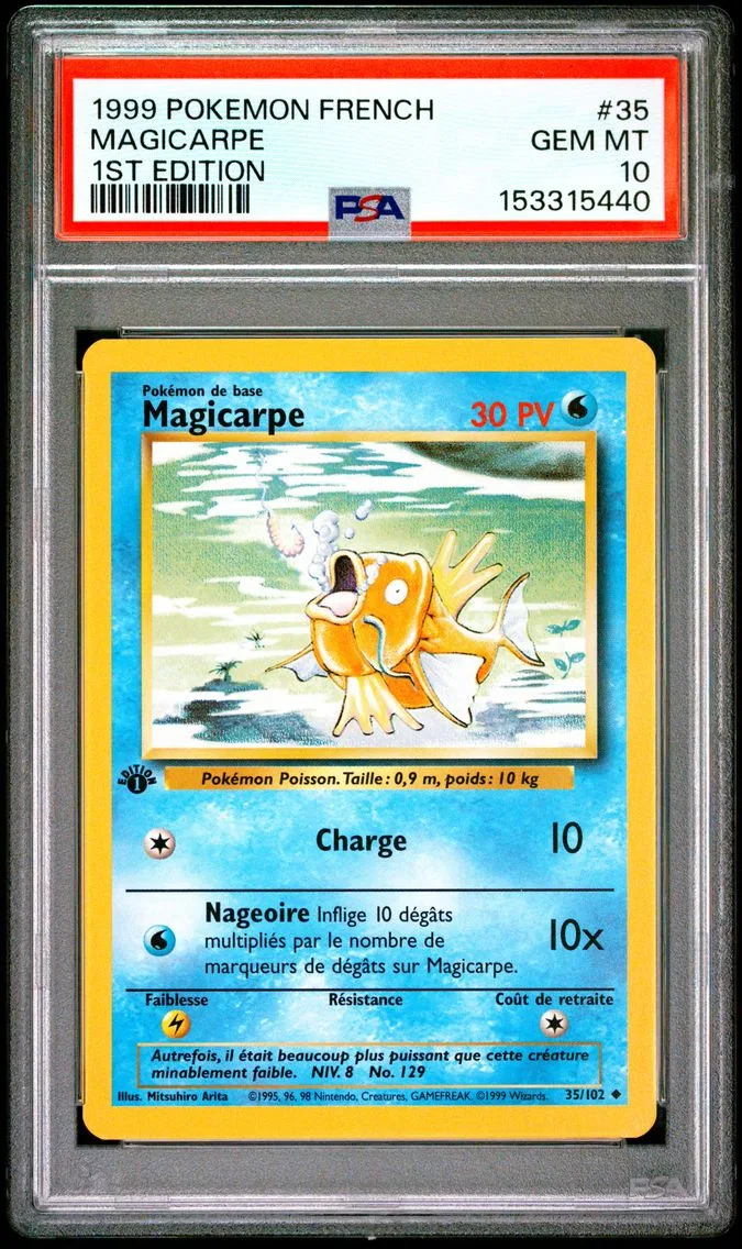 1999 #35 Magicarpe 1st Edition PSA 10 French