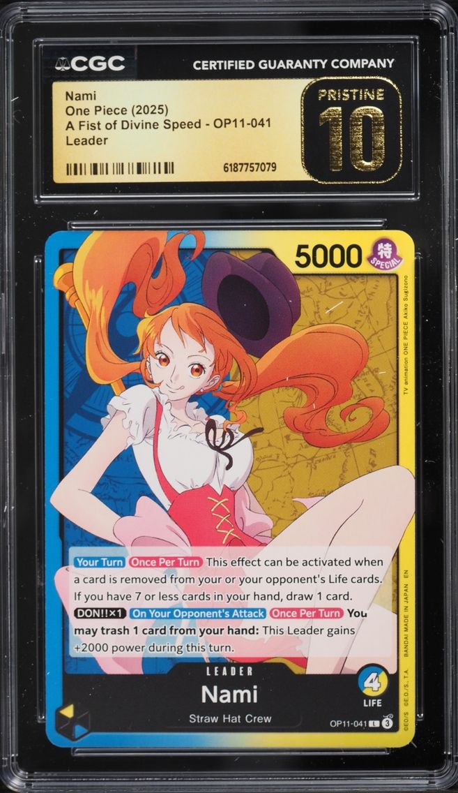 2025 #OP11-041 Nami CGC 10 One Piece A Fist Of Divine Speed