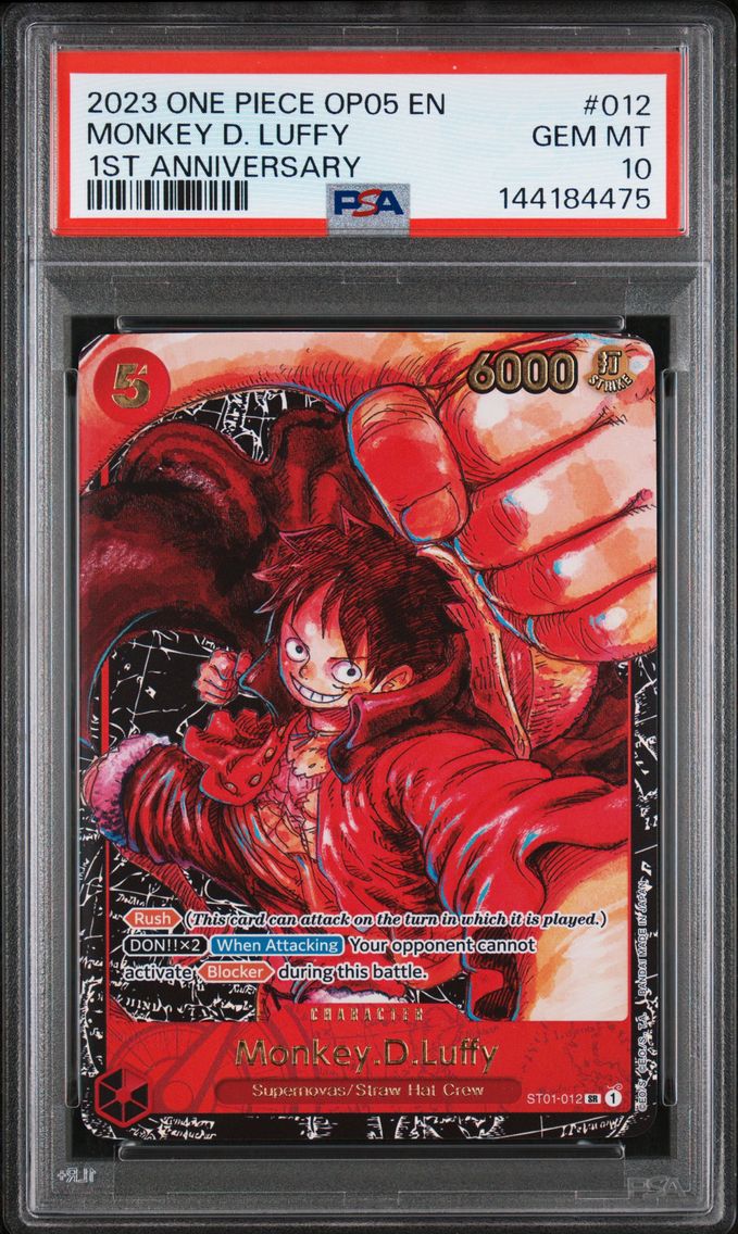 2023 #012 Monkey D. Luffy PSA 10 One Piece OP05-Awakening of the New Era
