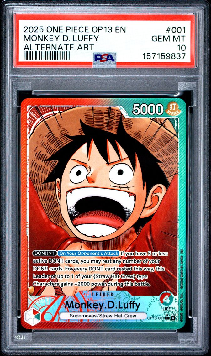2025 #001 Monkey D. Luffy PSA 10 One Piece OP13-Carrying on His Will