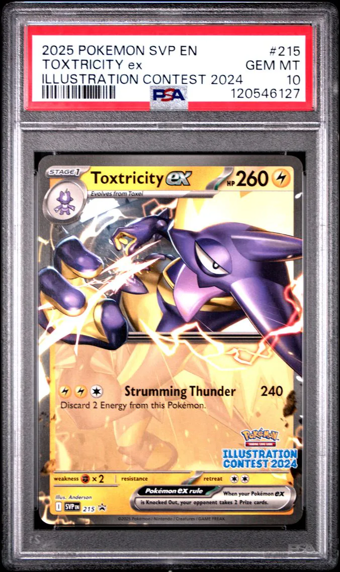 2025 #215 Toxtricity EX PSA 10 Svp EN-SV Black Star Promo