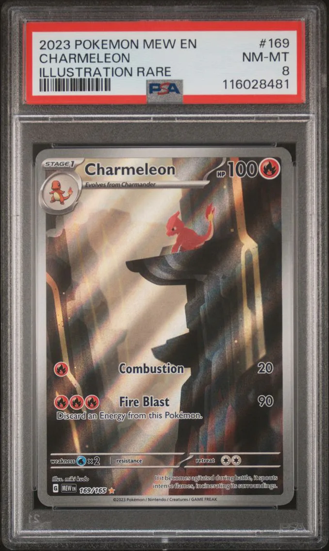 2023 #169 Charmeleon PSA 8 Mew EN-151