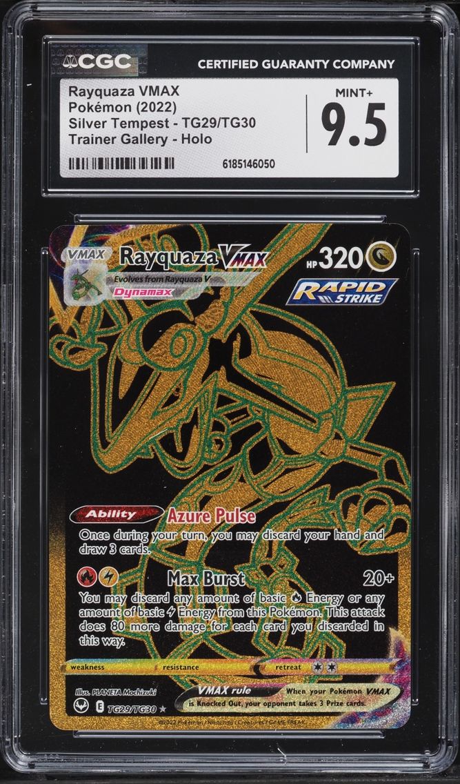 2022 #TG29 Rayquaza VMAX CGC 9.5 Pokemon SWSH Silver Tempest Trainer Gallery Full Art