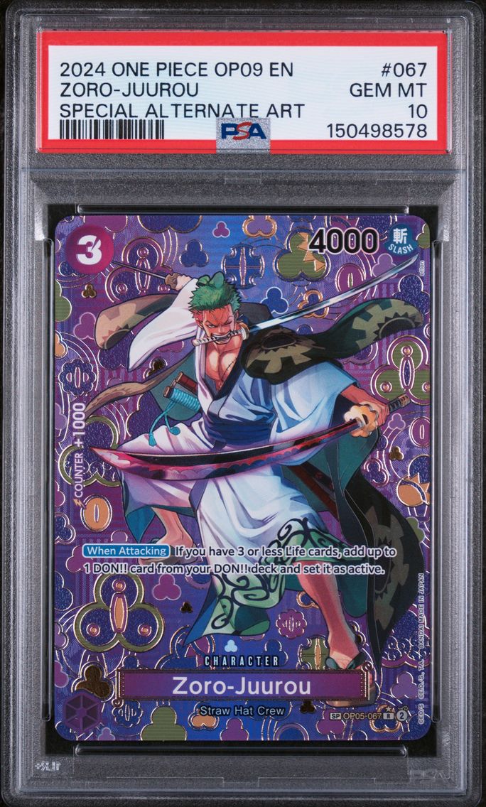 2024 #067 Zoro-Juurou PSA 10 One Piece OP09-Emperors in the New World