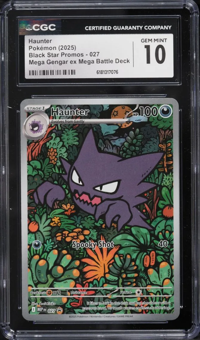 2025 Pokemon Mega Evolution Promo Mega Gengar Ex Battle Deck Full Art Haunter #27 CGC 10 GEM
