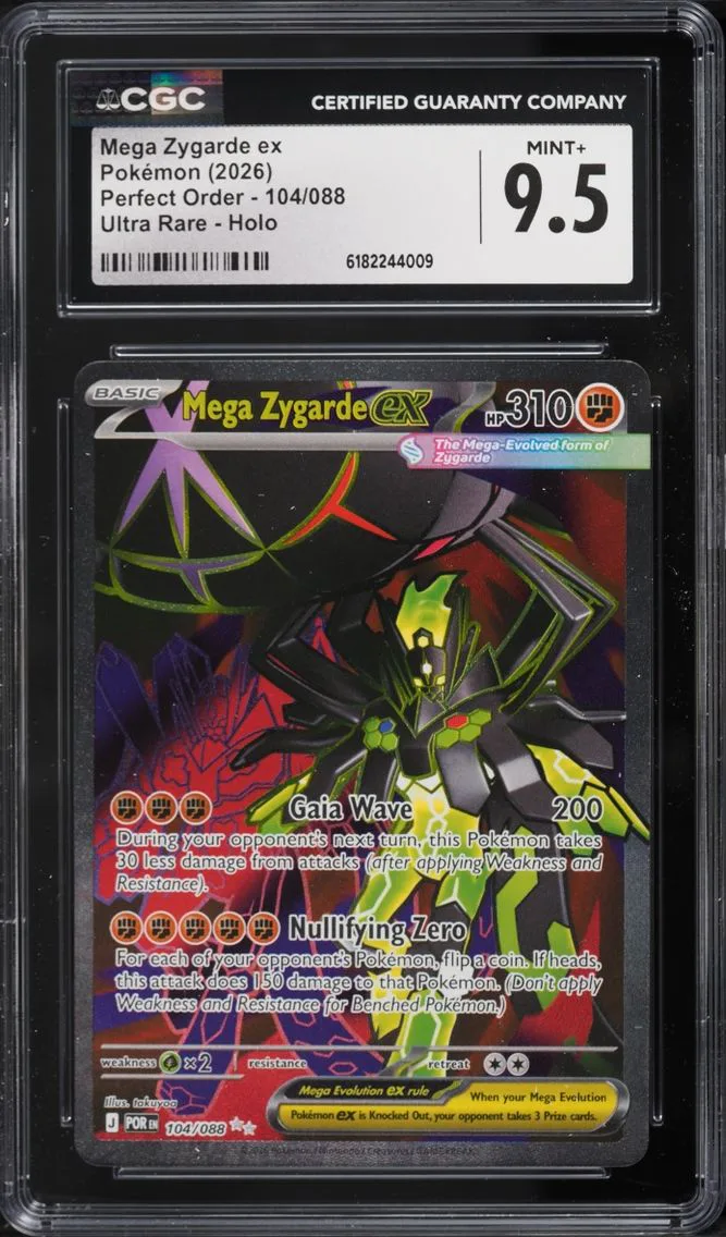 2026 Pokemon Mega Evolution Perfect Order Full Art Mega Zygarde ex #104 CGC 9.5 MINT+