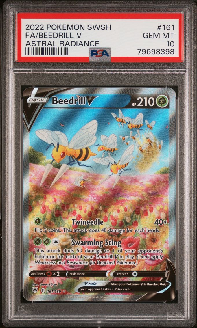 2022 #161 Full Art/Beedrill V PSA 10 Sword & Shield Astral Radiance