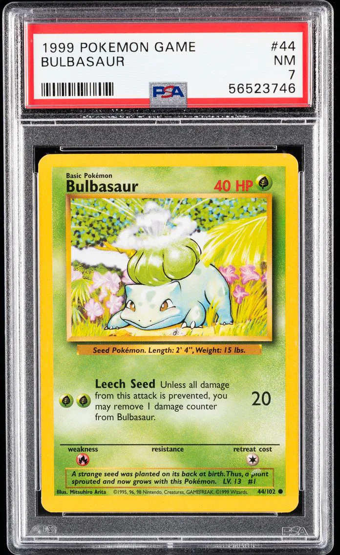 1999 #44 Bulbasaur PSA 7 Game Pokemon