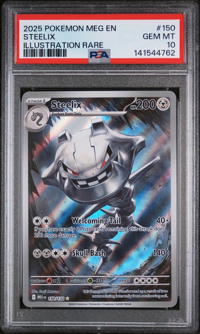 2025 #150 Steelix PSA 10 Illustration Rare Pokemon Meg EN-Mega Evolution Pokemon