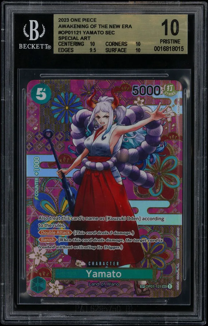2023 #OP01121 Yamato ALT ART SP BGS 10 One Piece Card Game Awakening of the New Era