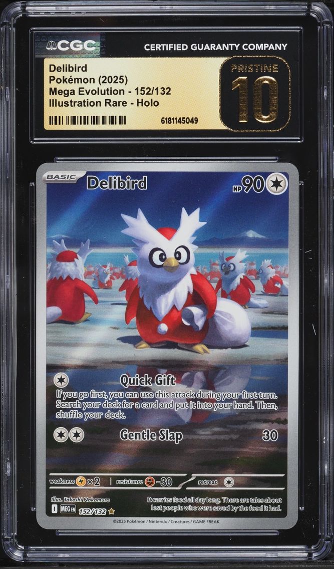 2025 Pokemon Mega Evolution IR Delibird #152 CGC 10 PRISTINE