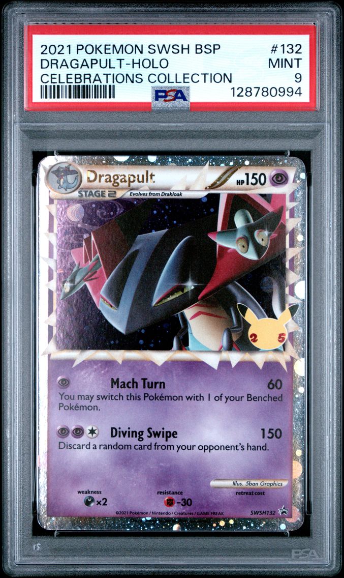 2021 #132 Dragapult-Holo PSA 9 Swsh Black Star Promo Pokemon