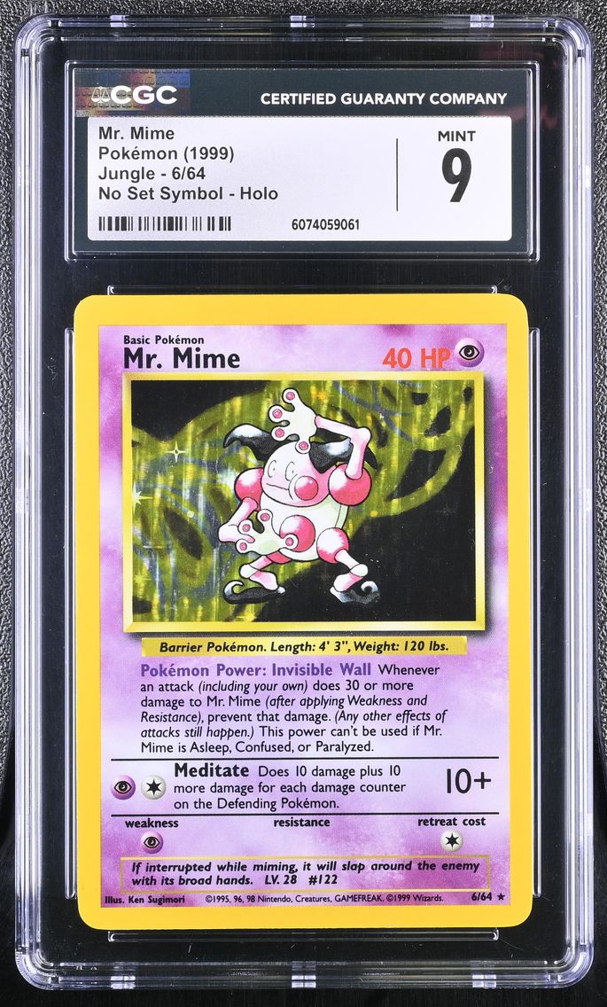 1999 #6 Mr. Mime CGC 9 Jungle - Unlimited - English