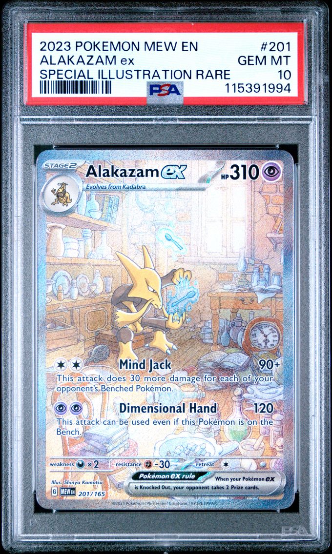 2023 #201 Alakazam EX PSA 10 Mew EN-151