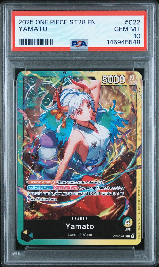 2025 #022 Yamato PSA 10 One Piece Starter Deck ST28-Green/Yellow Yamato