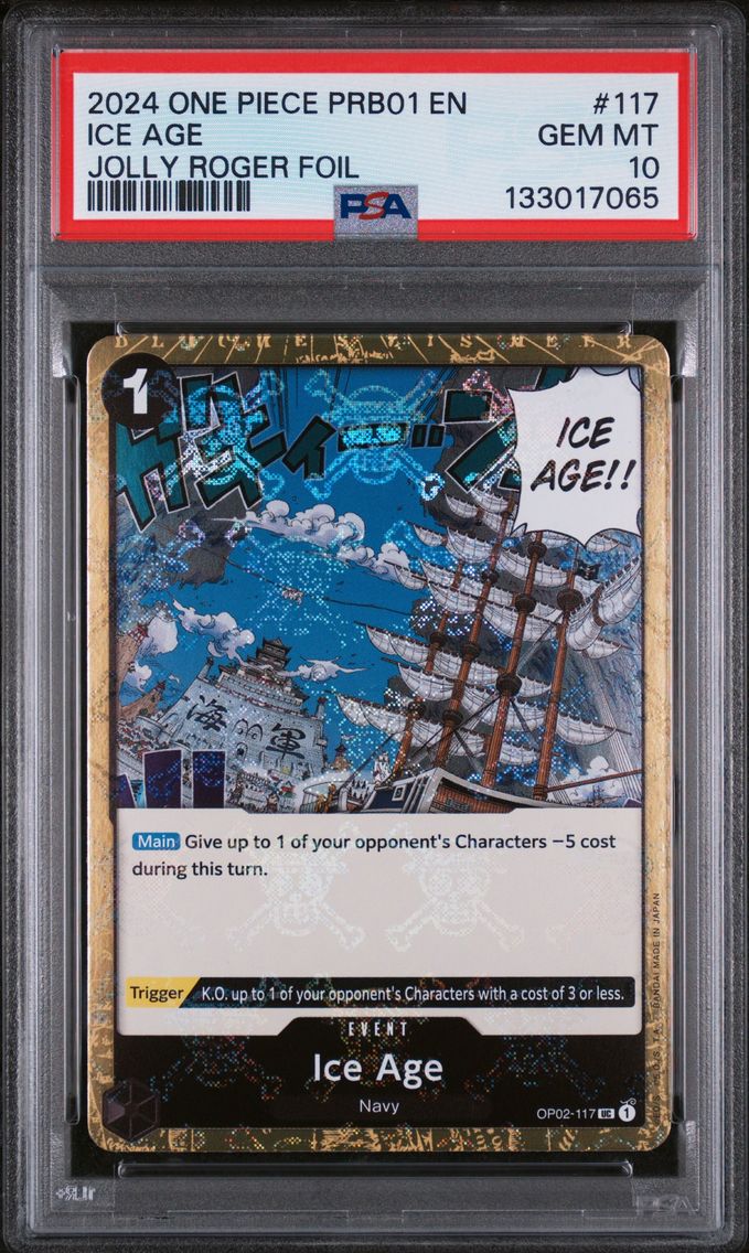 2024 #117 Ice Age PSA 10 One Piece PRB01-Premium Booster -One Piece Card the Best-