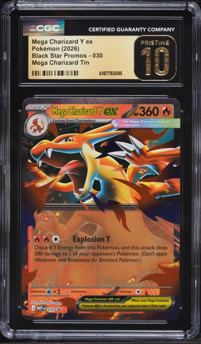 2026 #30 Mega Charizard Y EX CGC 10 Pokemon Mega Evolution Promo Tin