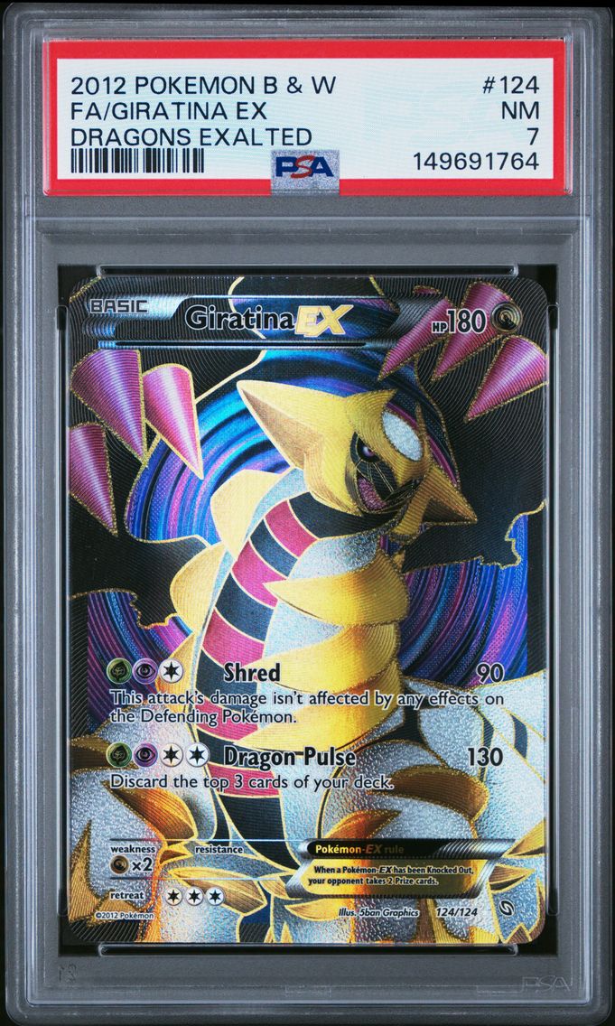 2012 #124 Full Art/Giratina EX PSA 7 Black & White Dragons Exalted Pokemon