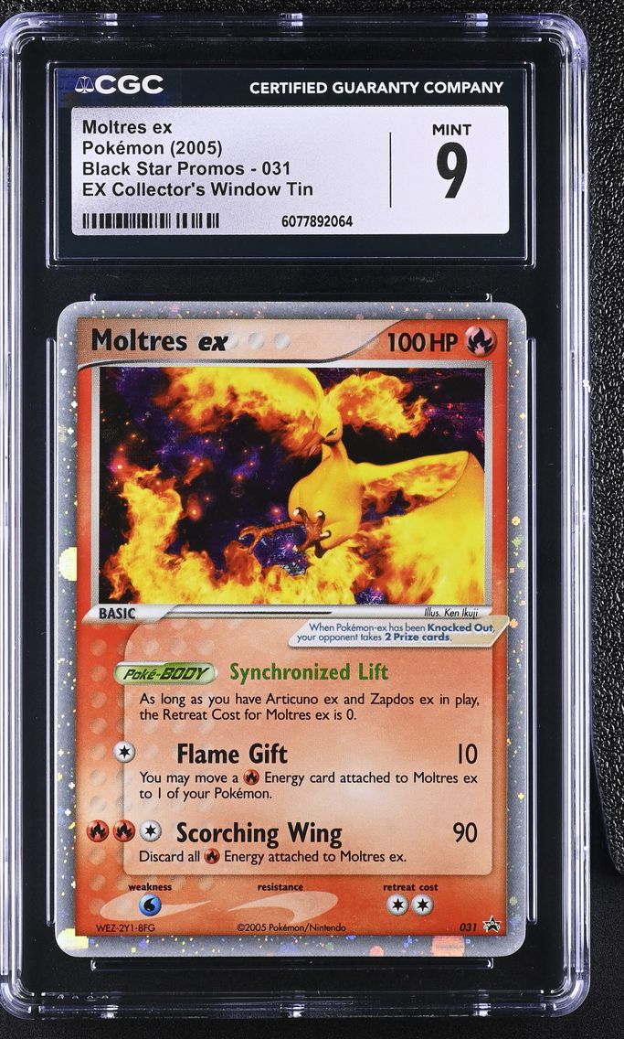2005 #031 Moltres ex CGC 9 Black Star Promos - Nintendo - English