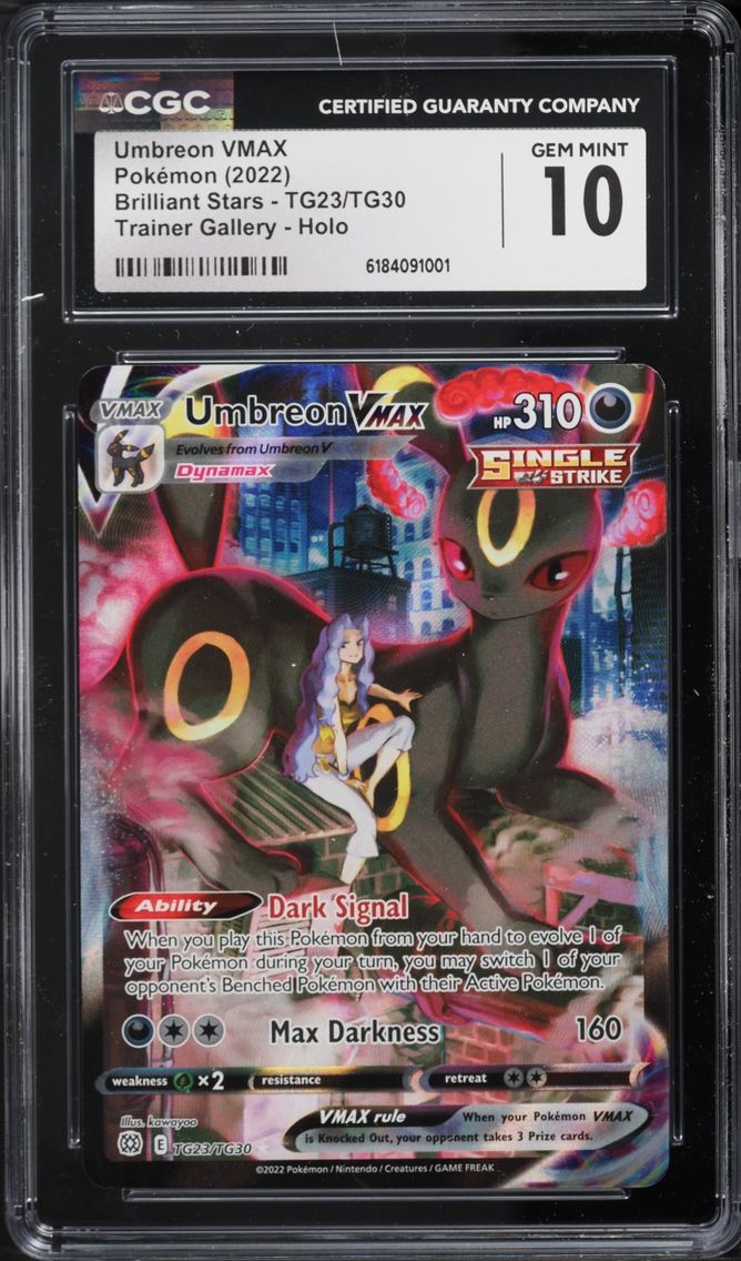 2022 #TG23 Umbreon VMAX CGC 10 Pokemon Sword & Shield Brilliant Stars Full Art