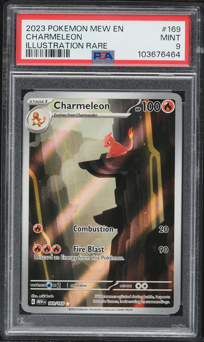 2023 #169 Charmeleon PSA 9 Mew EN-151 Pokemon