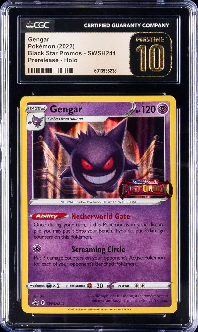 2022 #241 Gengar-Holo CGC 10 Pristine Swsh Black Star Promo Pokemon