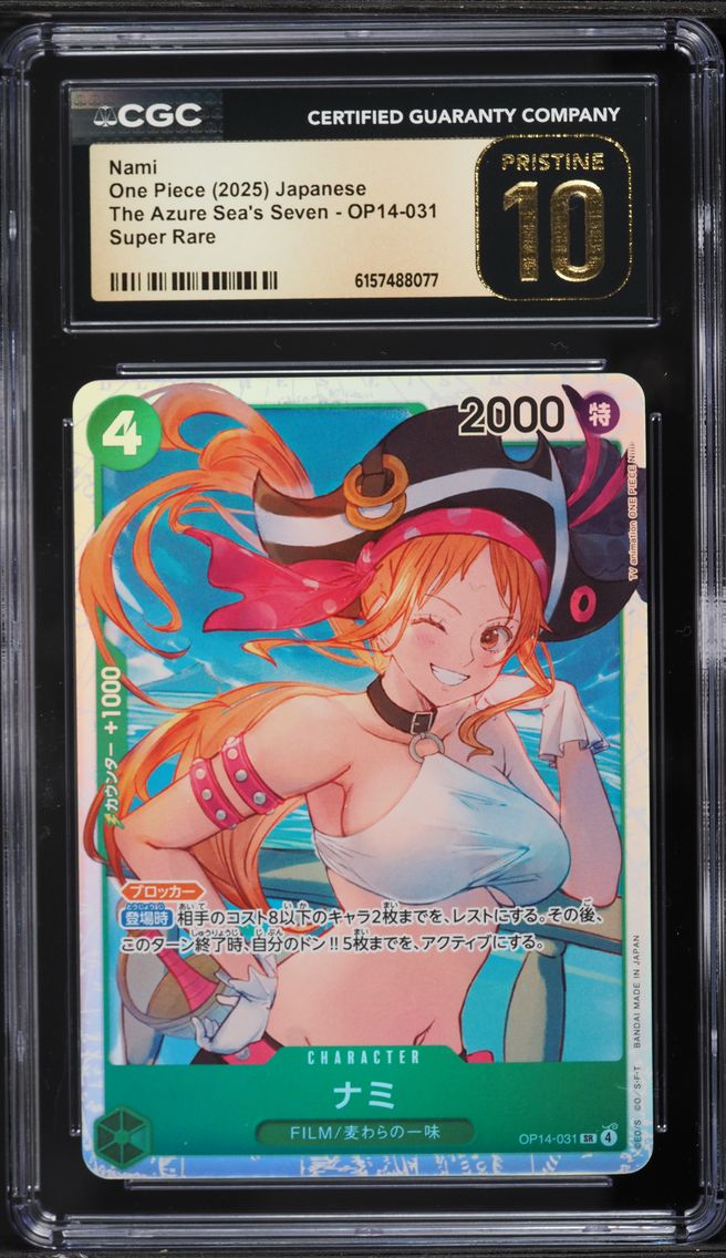 2025 #OP14-031 SR Nami CGC 10 PRISTINE The Azure Sea's Seven One Piece