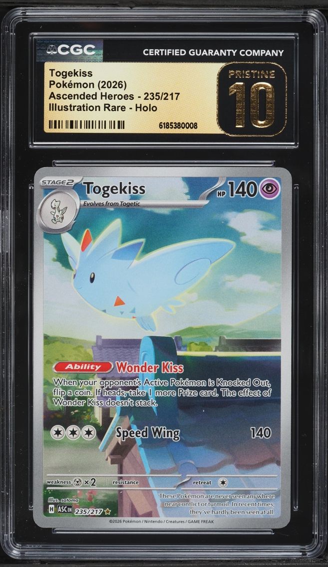 2026 #235 Togekiss CGC 10 Pokemon Mega Evolution Ascended Heroes IR