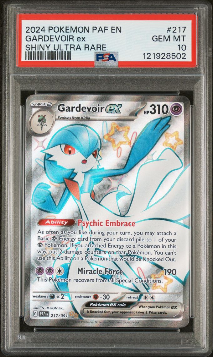 2024 #217 Gardevoir EX PSA 10 Paf EN-Paldean Fates Pokemon