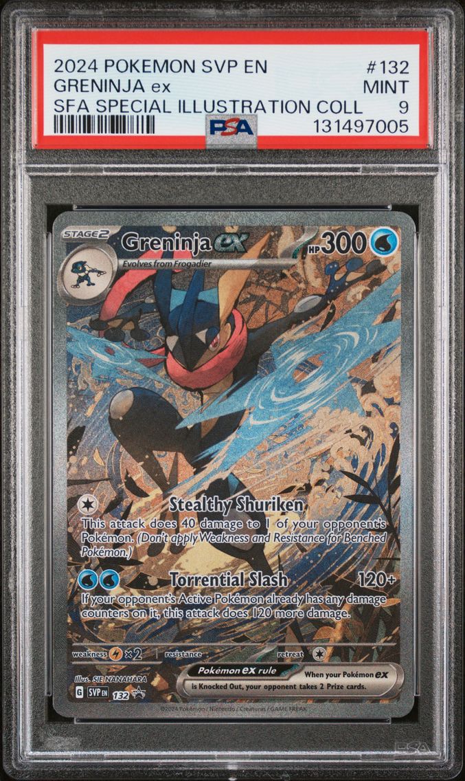 2024 #132 Greninja EX PSA 9 Svp EN-SV Black Star Promo Pokemon