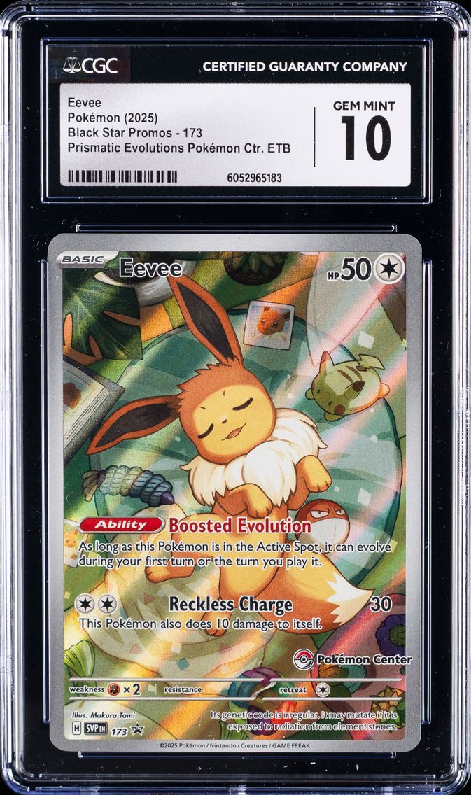 2025 #173 Eevee CGC 10 Svp EN-SV Black Star Promo Pokemon
